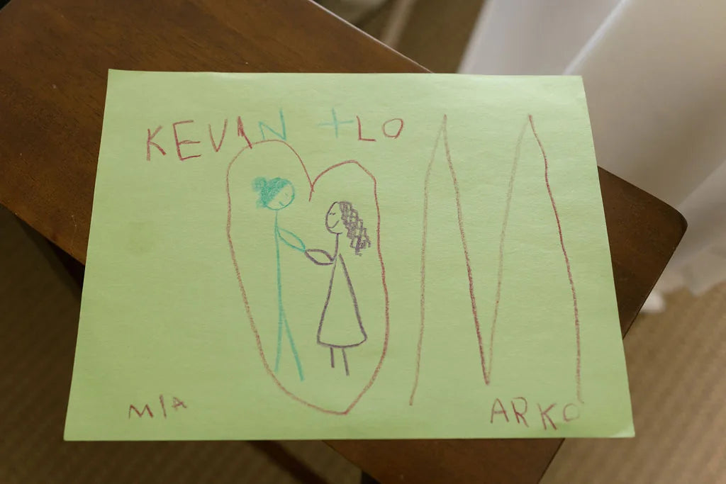 Personalized wedding detail drawing for a rustic barn wedding in Oregon.